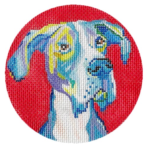 Great Dane Ornament Painted Canvas Kate Dickerson Needlepoint Collections - 1