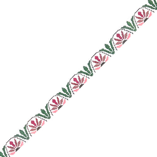 Greek Rose Belt CO Painted Canvas Cooper Oaks Design - 1
