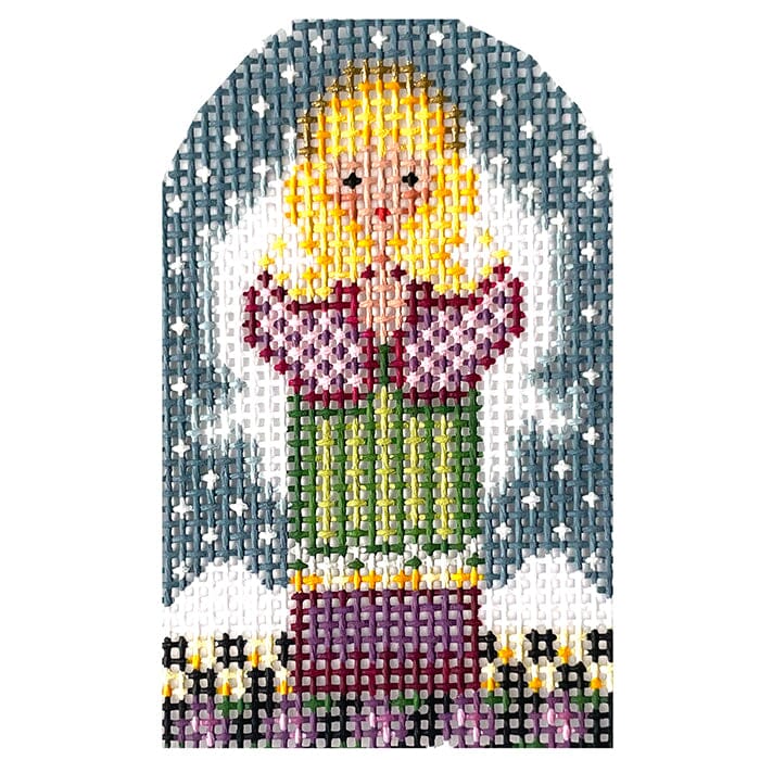 Green Angel Painted Canvas NeedleDeeva