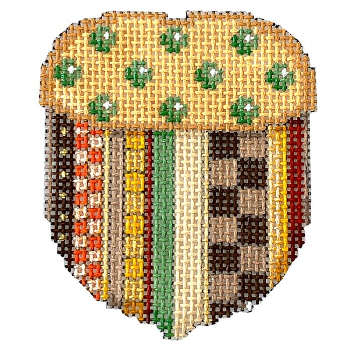 Green Dot Cap/Stripe Acorn Painted Canvas Associated Talents