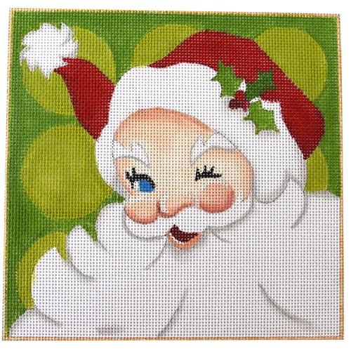 Santa's Wink Needlepoint Ornament Kit