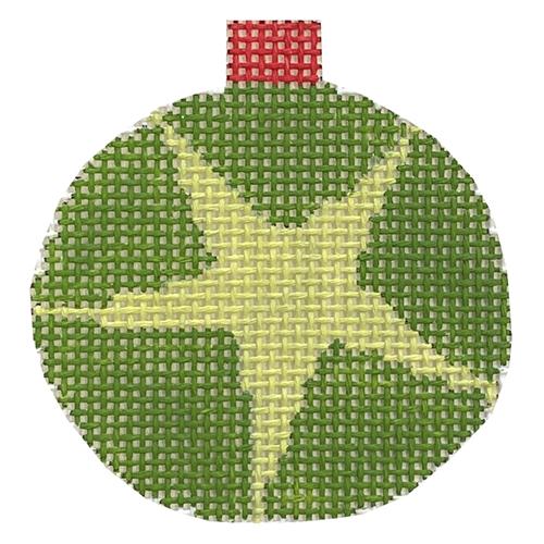Green Star Bauble Painted Canvas Pippin - 1