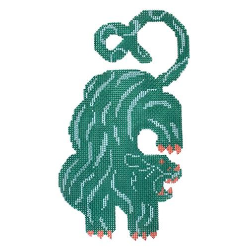 Green Tiger Painted Canvas Hello Tess