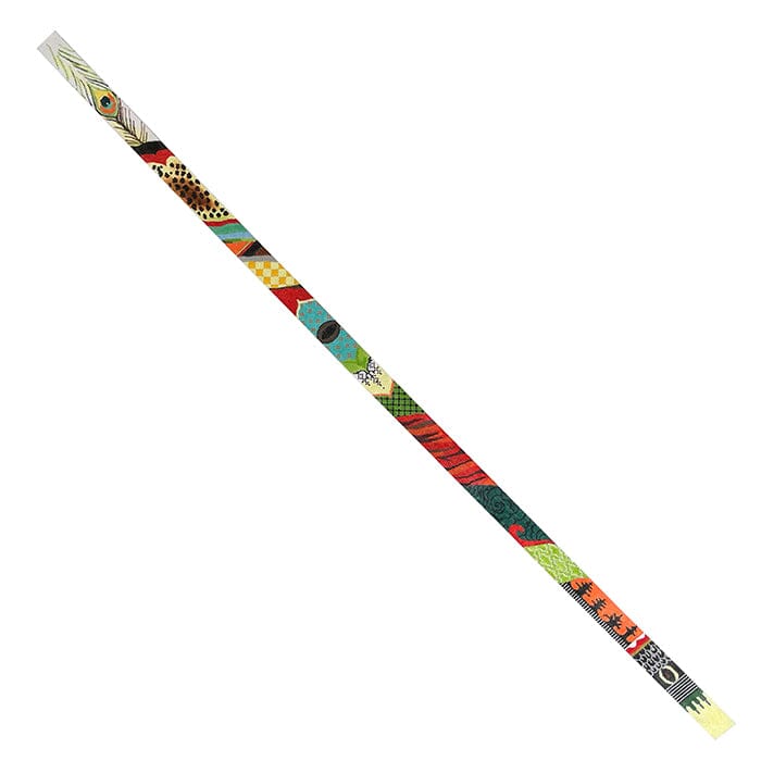 Green/Blue/Red Multi Patterned Belt Painted Canvas Colors of Praise - 1