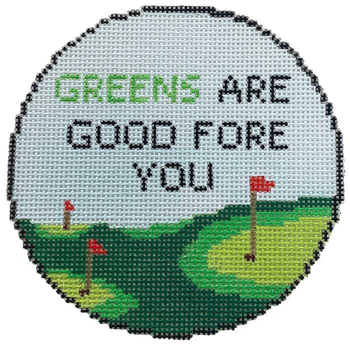 Greens are Good Fore You Painted Canvas Atlantic Blue Canvas - 1