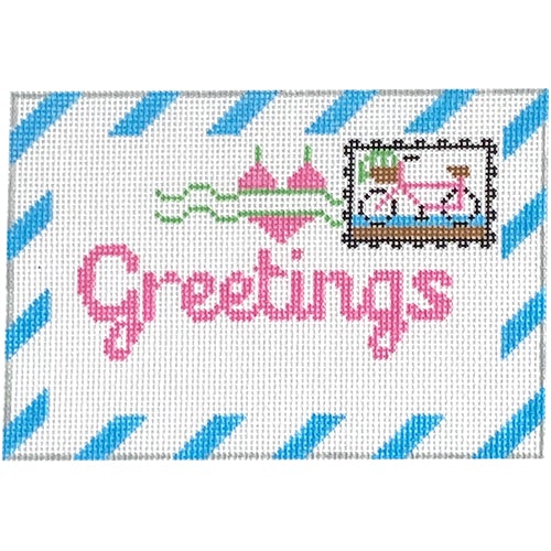 Greetings Boardwalk Letter Blank Painted Canvas Rachel Donley - 1