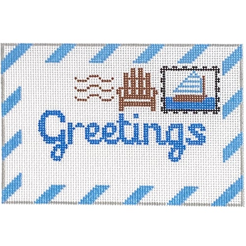 Greetings Dock Letter Blank Needlepoint.Com