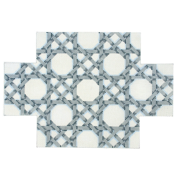 Grey Caning Pattern Brick Cover Painted Canvas Associated Talents - 1