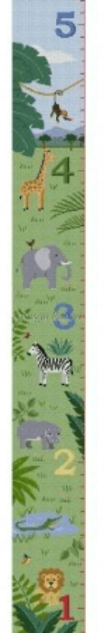 Growth Chart, Animal Savannah Painted Canvas Susan Roberts Needlepoint Designs, Inc. - 1