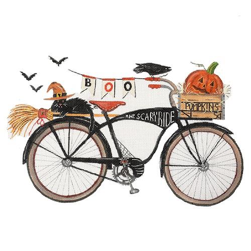 Halloween Bike Painted Canvas Mary Lake Thompson - 1