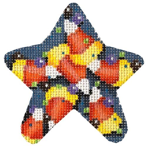 Halloween Candy Corn Mini Star Painted Canvas Associated Talents