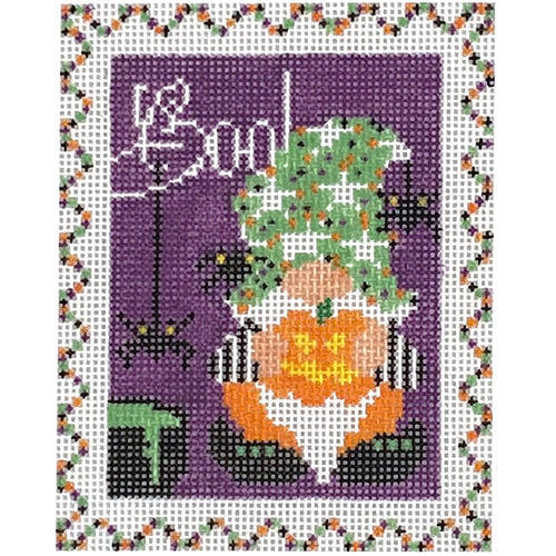 Halloween Stamp Painted Canvas Wipstitch Needleworks - 1
