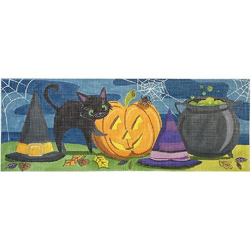 Halloween Table Top Painted Canvas Alice Peterson Company - 1