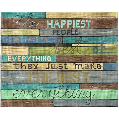 Happiest People Painted Canvas Alice Peterson Company