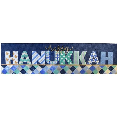 Happy Hanukkah Harlequin Painted Canvas Associated Talents - 1