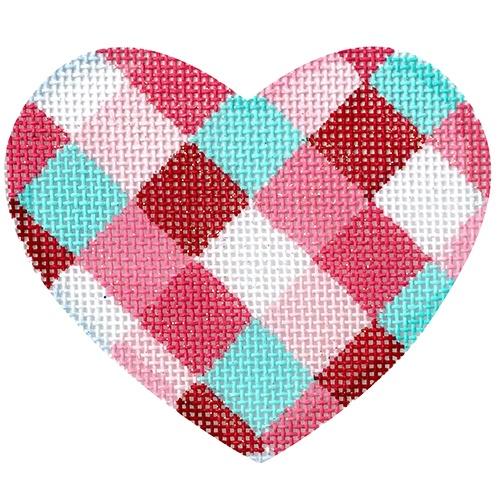 Harlequin Heart Painted Canvas Associated Talents
