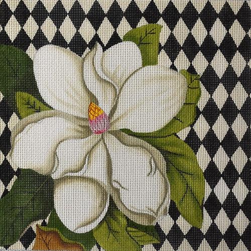 Harlequin Magnolia Painted Canvas Love You More