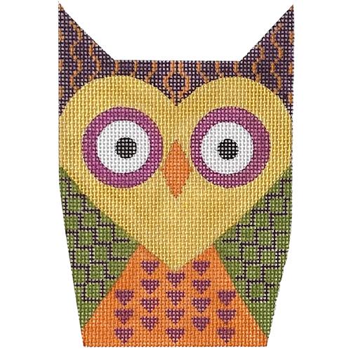 Harvest Owl with Stitch Guide Painted Canvas Eye Candy Needleart