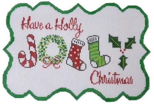 Have a Holly Jolly Christmas Painted Canvas The Meredith Collection - 1