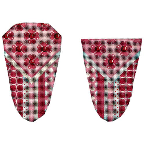 Heart Flowers/Patterns/Pink Scissor Painted Canvas Associated Talents - 1
