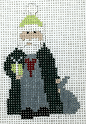 Heart Santa Painted Canvas Pippin