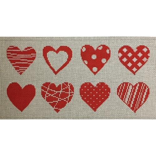 Hearts Painted Canvas A Stitch in Time - 1