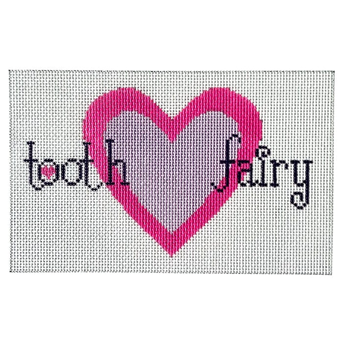 Hearts Tooth Fairy Pillow Painted Canvas Susan Battle Needlepoint - 1