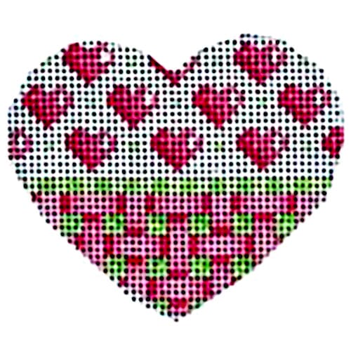 Hearts / Trellis Mini Heart Painted Canvas Associated Talents - 1