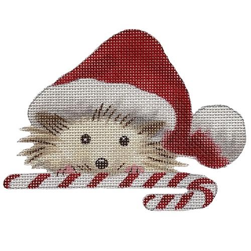 Hedgehog with Candy Cane Painted Canvas Love You More - 1