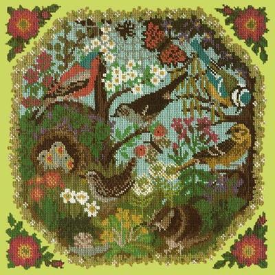 Hedgerow Needlepoint Kit Kits Elizabeth Bradley Design Pale Lime