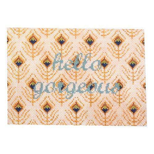 Hello Gorgeous Painted Canvas The Plum Stitchery - 1