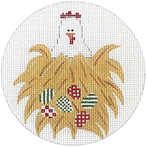 Hen House Holiday with Stitch Guide Painted Canvas The Princess & Me