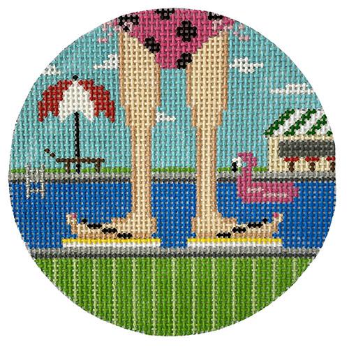 Her Swimming Feet Painted Canvas The Meredith Collection