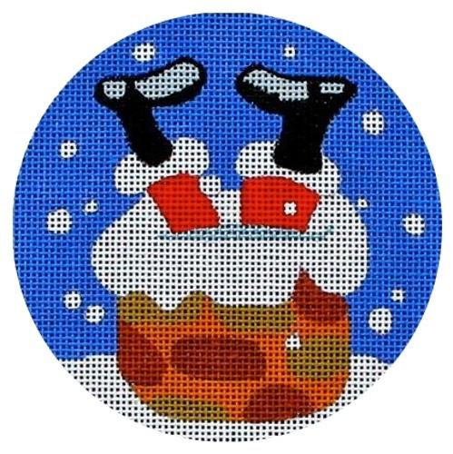 Here Comes Santa Claus Painted Canvas Vallerie Needlepoint Gallery - 1