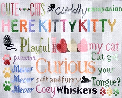 Here Kitty Kitty Painted Canvas Cooper Oaks Design - 1