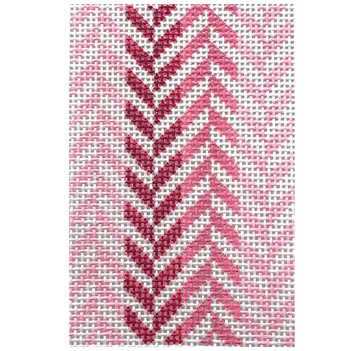 Herringbone Passport Insert Pink Painted Canvas Initial K Studio - 1
