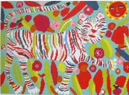 Hidden Tiger Painted Canvas Birds of a Feather - 1
