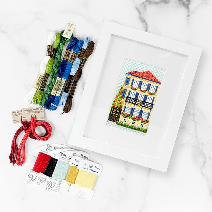 Historic Yellow Christmas House Kit Kits Needlepoint To Go