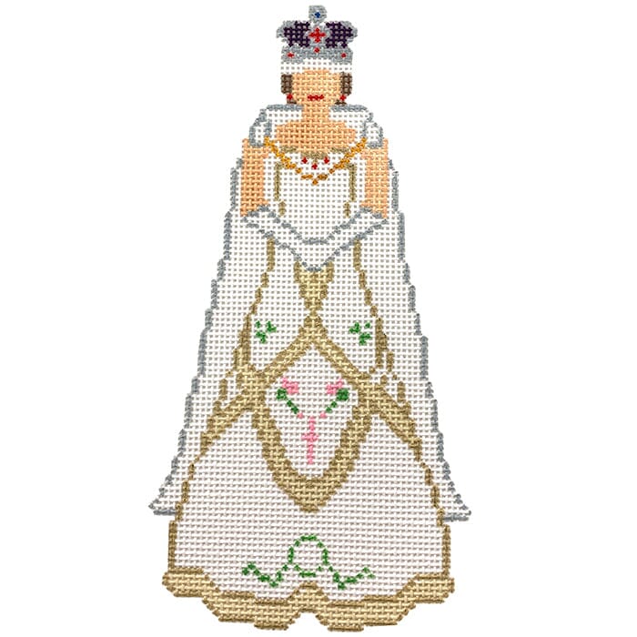 HM Elizabeth 1953 Coronati Painted Canvas All About Stitching/The Collection Design
