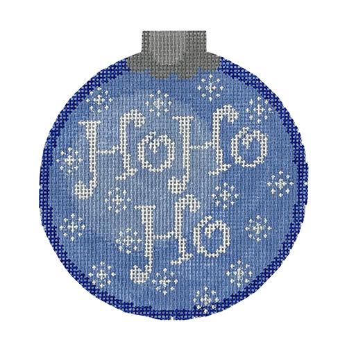 Ho Ho Ho Blue Ornament Painted Canvas CanvasWorks - 1
