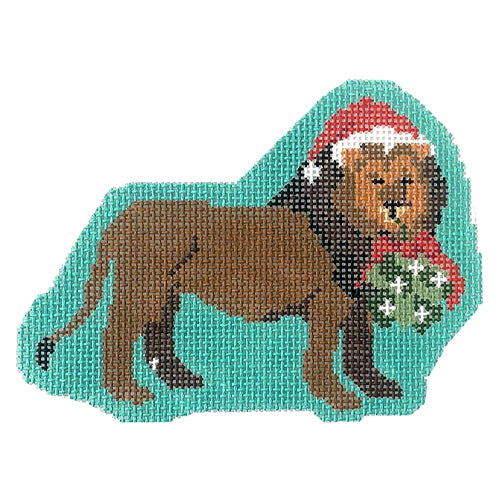 Holiday Lion Painted Canvas KCN Designers - 1
