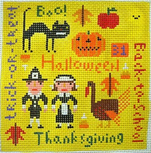 Holiday Seasons Fall Painted Canvas Birds of a Feather - 1