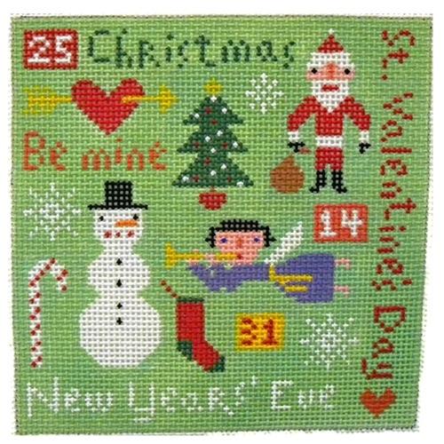 Holiday Seasons Winter Painted Canvas Birds of a Feather - 1
