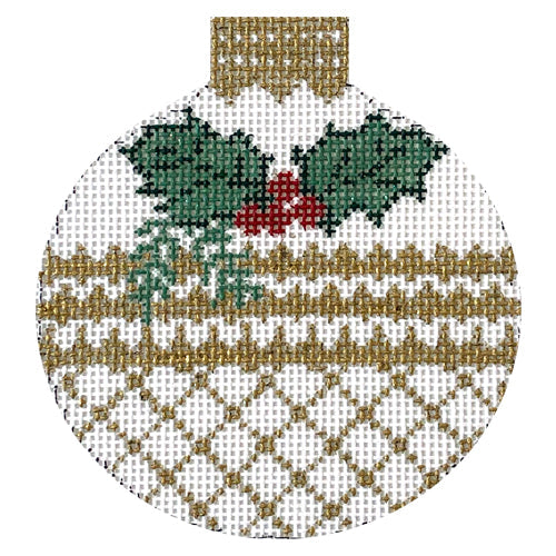 Holly Reflection Painted Canvas Whimsy & Grace - 1