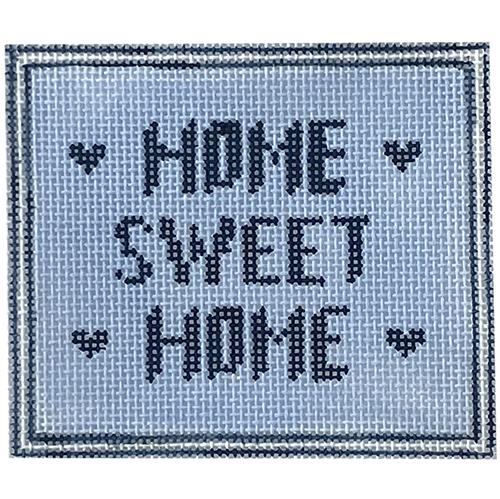 Home Sweet Home on 18 mesh Painted Canvas Alice & Blue - 1