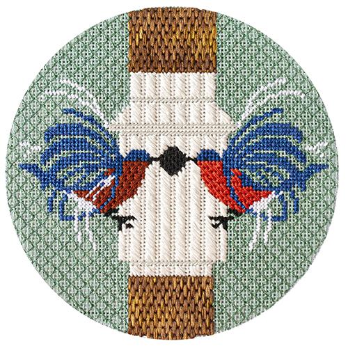 Homecoming Birds Ornament Painted Canvas Charley Harper