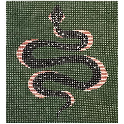 Honey Crisp Black Snake Painted Canvas The Plum Stitchery