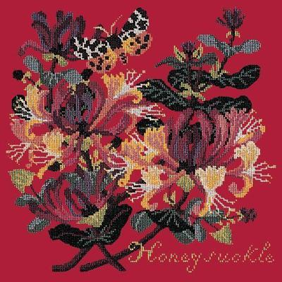 Honeysuckle Needlepoint Kit Kits Elizabeth Bradley Design Bright Red