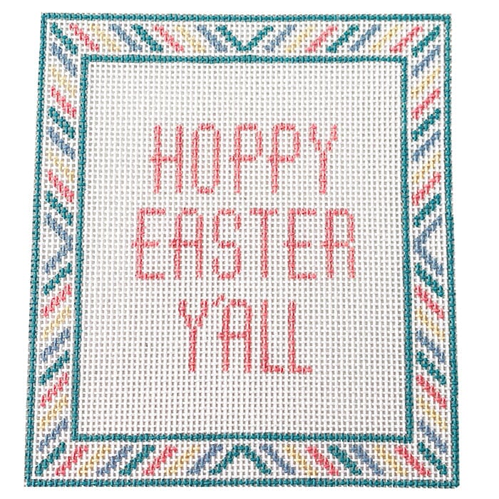 Hoppy Easter Y'all Painted Canvas Initial K Studio - 1