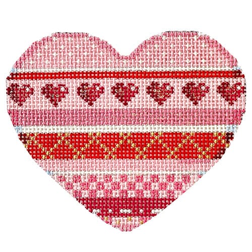 Horizontal Patterns Heart Painted Canvas Associated Talents